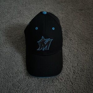 Black and Blue Miami Marlins Cap